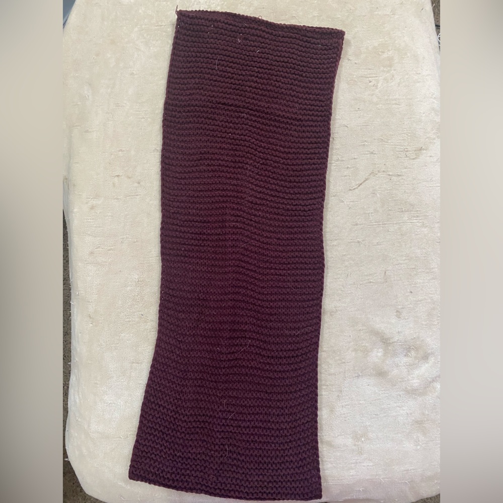 JustFab Maroon Knit Infinity Scarf